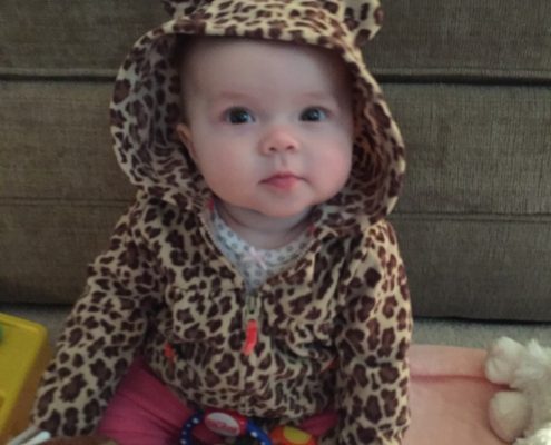 Baby Evelyn in a Leopard Costume