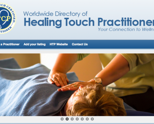 Worlwide Directory of Healing Touch Practioners website navigation Screen Shot